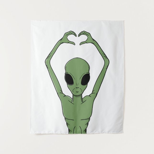 Tapete De Parede Pose do Coração Alien (Frente)