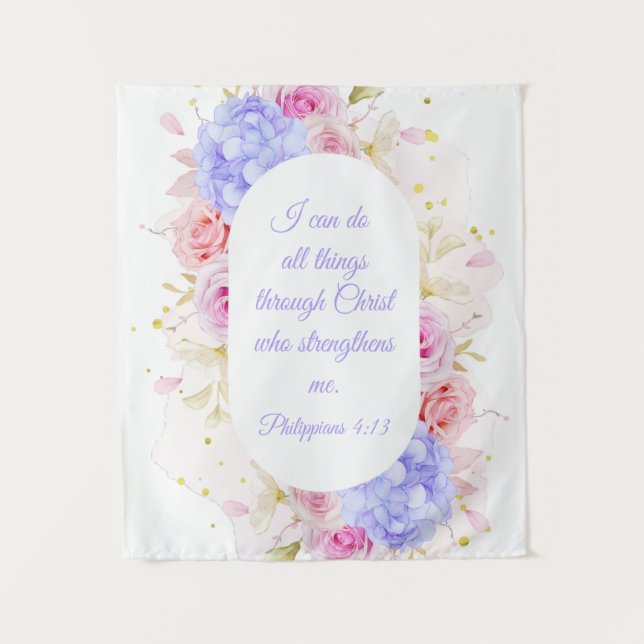 Tapete De Parede Posso Fazer Tudo Através Do Cristo - Philippians 4 (Frente)