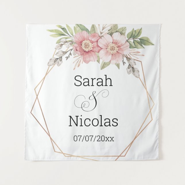 Tapete De Parede poster de chá de casamento de parede de personaliz (Frente)