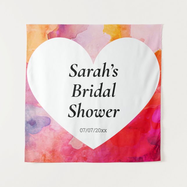 Tapete De Parede poster de chá de casamento de parede de personaliz (Frente)