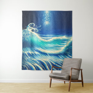 Tapete De Parede Potência do Oceano Azul