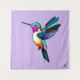 Tapete De Parede Prächtiger Kolibri - Farbige Illustration