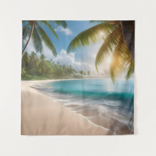 Tapete De Parede Praia tropical com palmeiras
