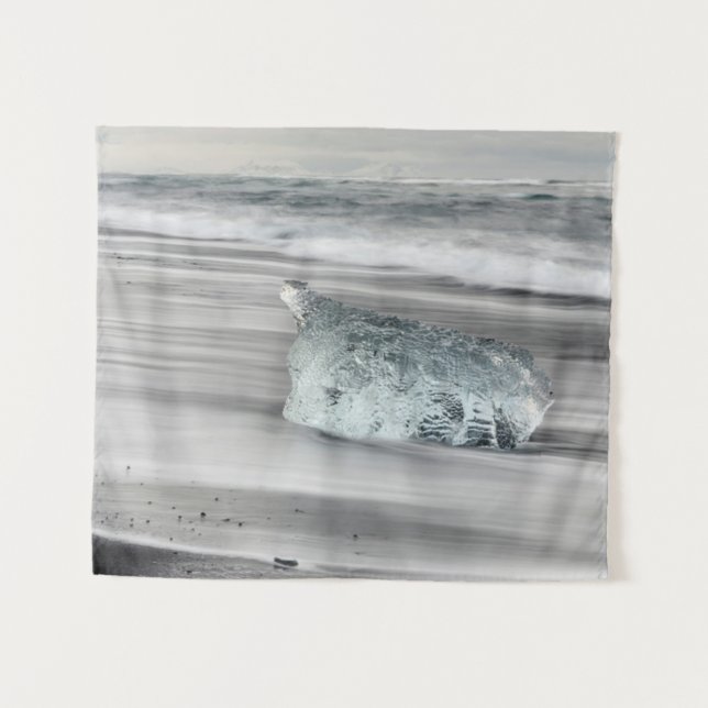 Tapete De Parede Praia Vulcânica Negra | Parque Nacional Vatnajokul (Frente (Horizontal))