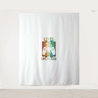 Tapete De Parede Presente de 16º Aniversário Homem Level 16 Desbloq