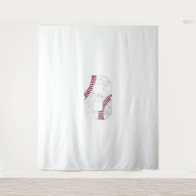 Tapete De Parede Presente de beisebol de 8 anos de idade para o 8º  (Frente)