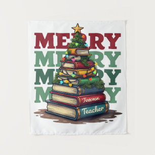 Tapete De Parede Presente de Professor Livros de Natal para Profe
