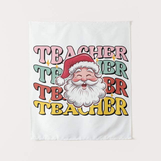 Tapete De Parede Presente de Professor | Papai Noel Professor (Frente)