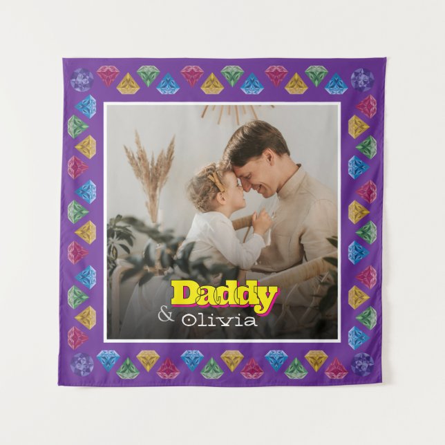 Tapete De Parede Presente de Retrato Familiar Cerejado - Filho Filh (Frente)