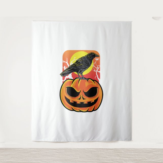 Tapete De Parede Presente do observador de aves do Crow Halloween (Frente)
