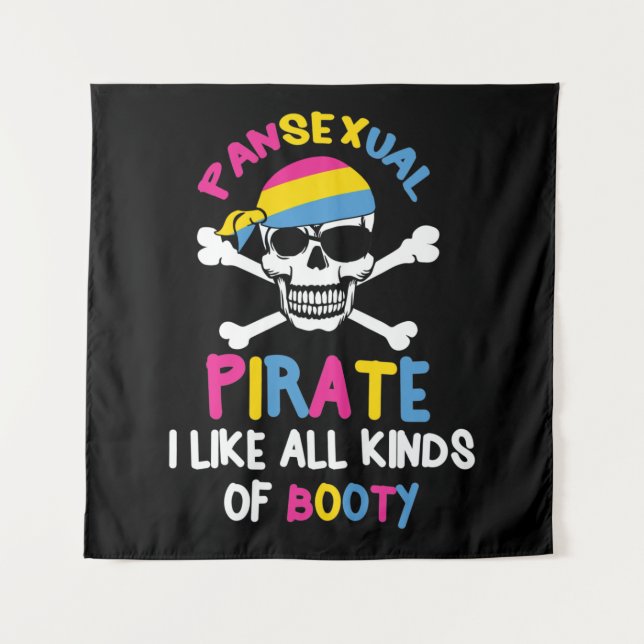Tapete De Parede Presente do Orgulho LGBTQ Pirata Pansexual (Frente)
