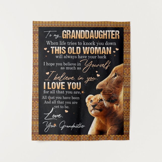 Tapete De Parede Presente Para Minha Netinha Presente Da Vovó, Ador (Frente)