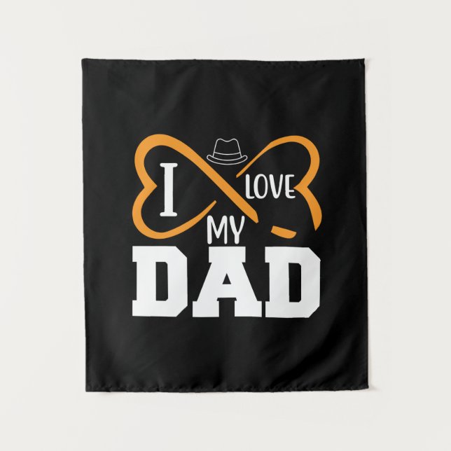 Tapete De Parede Presente para o Papai Eu Amo Meu Pai (Frente)