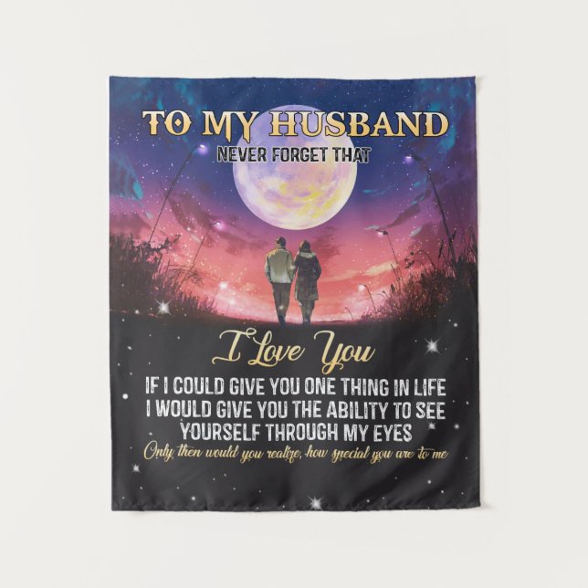 Tapete De Parede Presente Xmas | Ao Meu Marido Eu Te Amo (Frente)