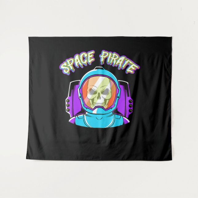 Tapete De Parede Presentes de Astronauta para Adultos - Pirata Espa (Frente (Horizontal))