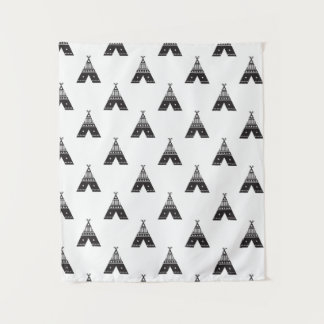 Tapete De Parede Preto e branco. Teste padrão do Teepee