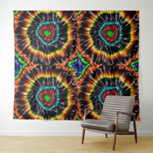 Tapete De Parede Preto Opal Tie Dye,  