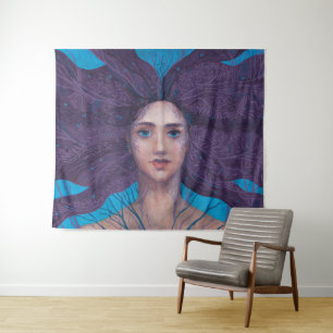 Tapete De Parede Primavera, deusa primavera, arte surreal de fantas
