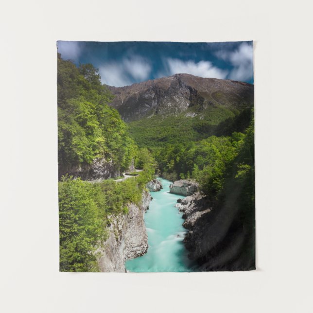 Tapete De Parede Primavera no rio Soča a partir da ponte de Napoleã (Frente)