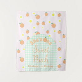 Tapete De Parede Primeiro aniversario Peach doce