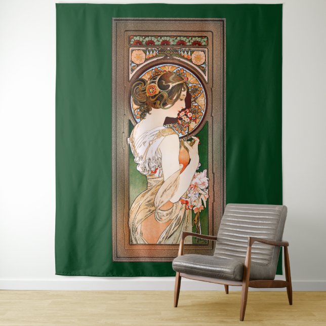 Tapete De Parede Primrose por Alphonse Mucha (In Situ)
