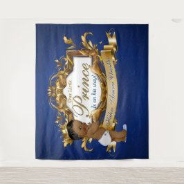 Tapete De Parede Príncipe Real Africano Azul|Fundo Dourado Chique