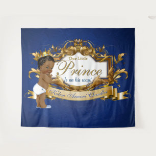 Tapete De Parede Príncipe Real Africano Azul Fundo Dourado Fantasia
