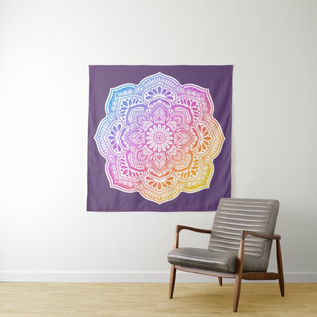 Tapete De Parede Prism Flower Mandala Tapestry (In Situ)