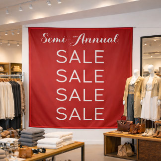 Tapete De Parede Promoção Semestral Estandarte de Venda no Varejo P