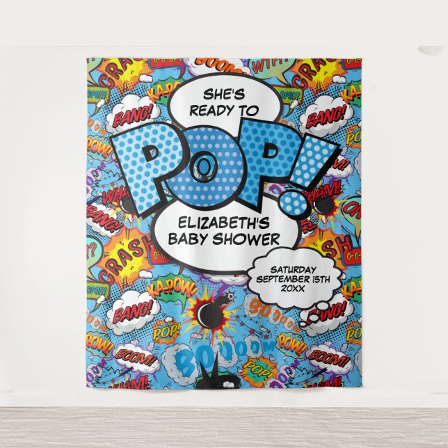 Tapete De Parede Pronto para Chá de fraldas Plano de fundo de fotos (Frente)