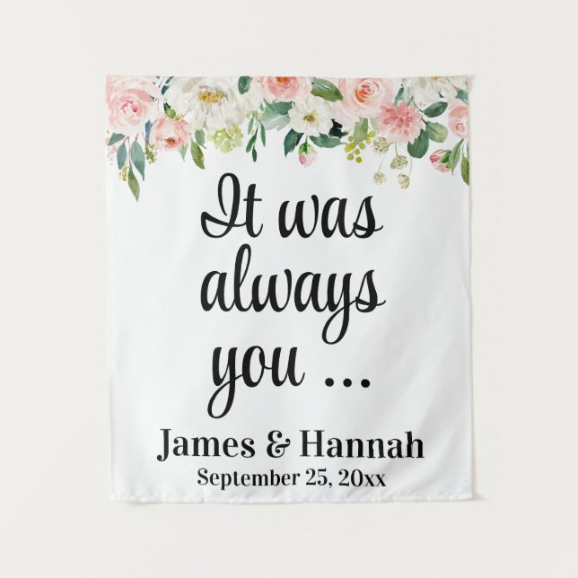 Tapete De Parede Prop Booth de Recepção de Invólucro Floral (Frente)