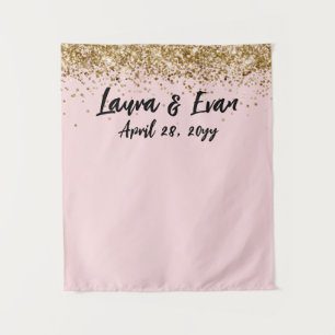 Tapete De Parede Prop de Foto de Casamento Dourado e Preto para Blu