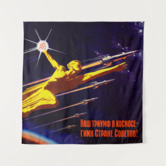 Tapete De Parede Propaganda espacial soviética poster