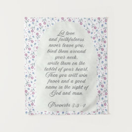 Tapete De Parede Provérbios 3:3–4 Escritura Floral