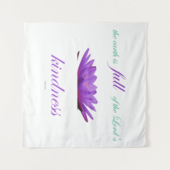 Tapete De Parede psalm 33 doçura roxa (Frente (Horizontal))