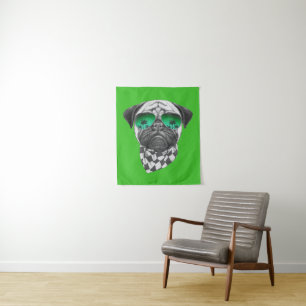 Tapete De Parede Pug de Miami