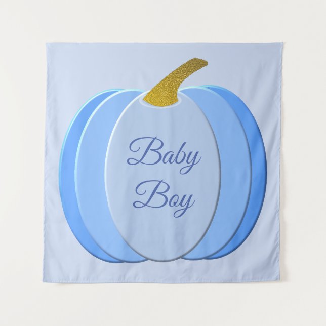 Tapete De Parede Pumpkin Azul e Bonito (Frente)