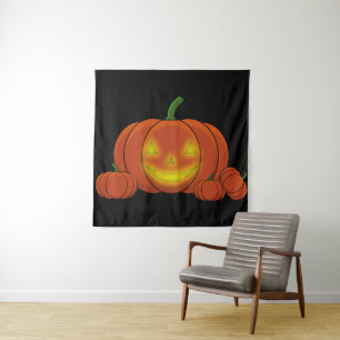 Tapete De Parede Pumpkin brilhante Jack-o'-Lanterna