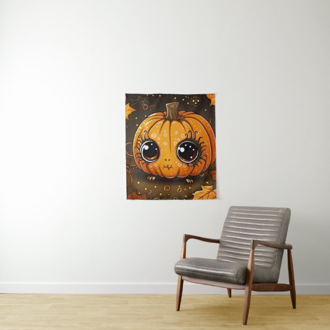 Tapete De Parede Pumpkin Pequeno Halloween (In Situ)
