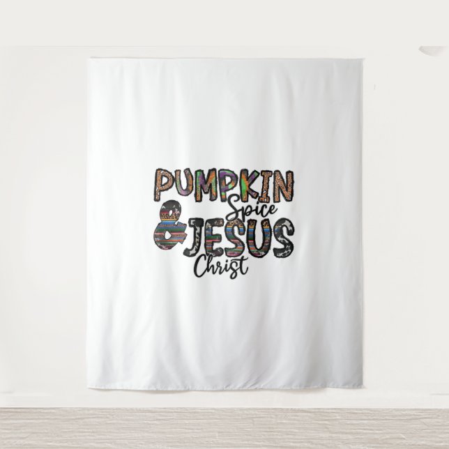 Tapete De Parede Pumpkin Spice E Jesus Cristo (Frente)