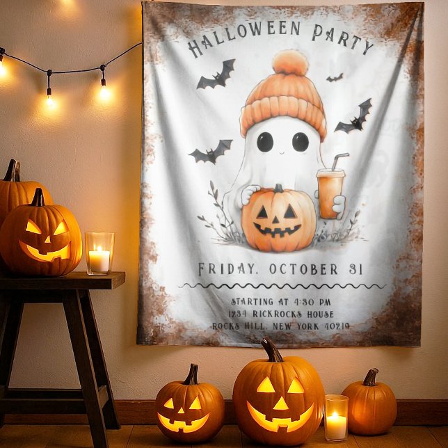 Tapete De Parede Pumpkin Spice Spooky Vibes Personalizadas (Criador carregado)