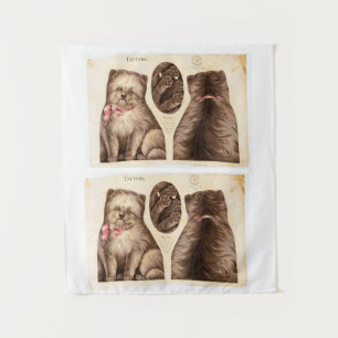 Tapete De Parede Puppy cão picante picante cortado e costura Padrão