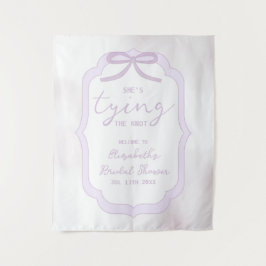 Tapete De Parede Purple Bow Watercolor Bridal Shower