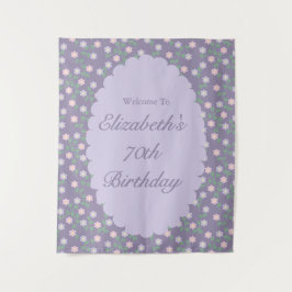 Tapete De Parede Purple Floral Birthday