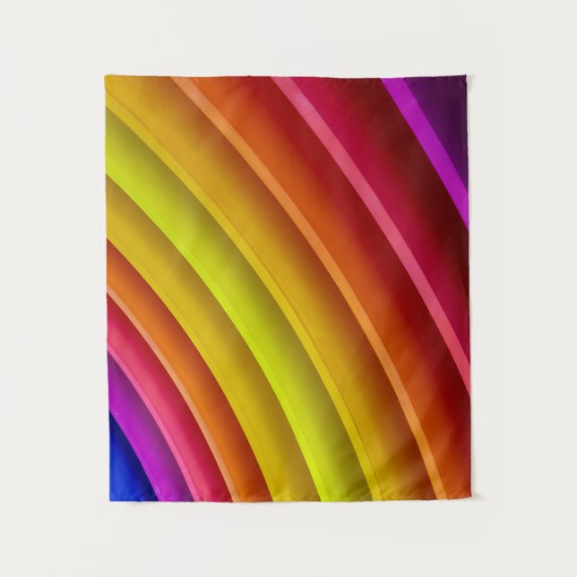 Tapete De Parede Purple, red, and yellow rainbow column (Frente)