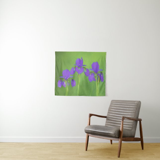 Tapete De Parede Púrpura Iris - Arte Flor Original (In Situ (Horizontal))