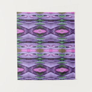 Tapete De Parede Púrpura Rosa e Ikat Verde