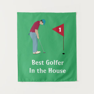 Tapete De Parede Putting Golfer Quadrado