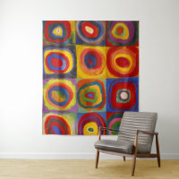 Quadrados com Círculos Concêntricos | Kandinsky |