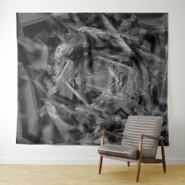 Tapete De Parede Quadrados manchados de cinza preta, 'pinceladas er